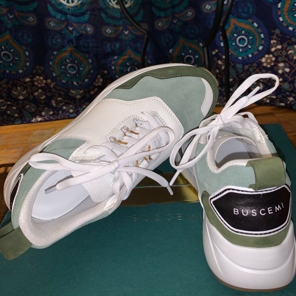 Buscemi Low Top Leather And Suede Sneakers